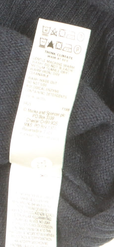 Marks and Spencer Men’s Blue Wool Crew Neck Jumper M Regular Fit