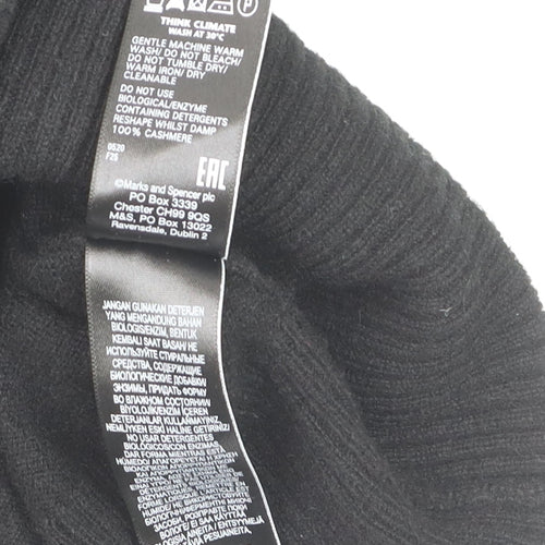 Marks and Spencer Men’s Black Cashmere V-Neck Jumper Size M