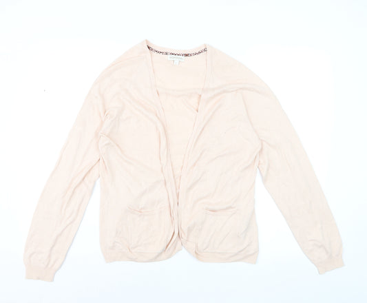 Monsoon Women’s Beige Cotton Blend Long Sleeve Open Cardigan L