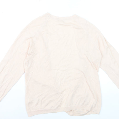 Monsoon Women’s Beige Cotton Blend Long Sleeve Open Cardigan L