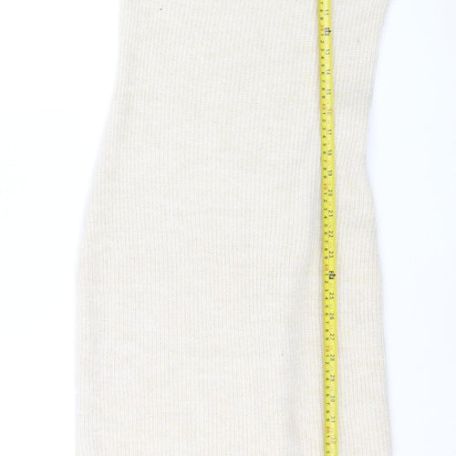FW Bridge Women’s Beige Knit Bodycon Midi Dress Size 8