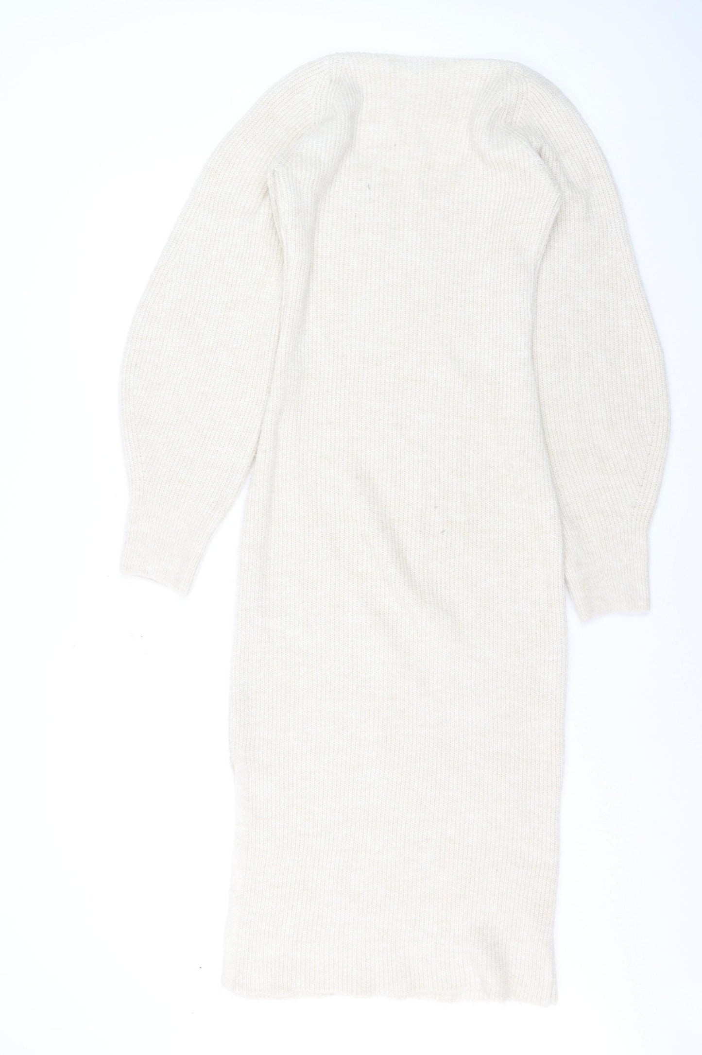 FW Bridge Women’s Beige Knit Bodycon Midi Dress Size 8