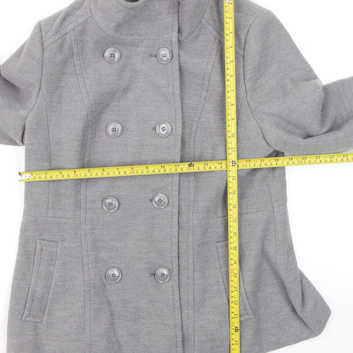 Debenhams The Collection Petite Grey Pea Coat Women’s Size 16
