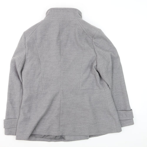 Debenhams The Collection Petite Grey Pea Coat Women’s Size 16