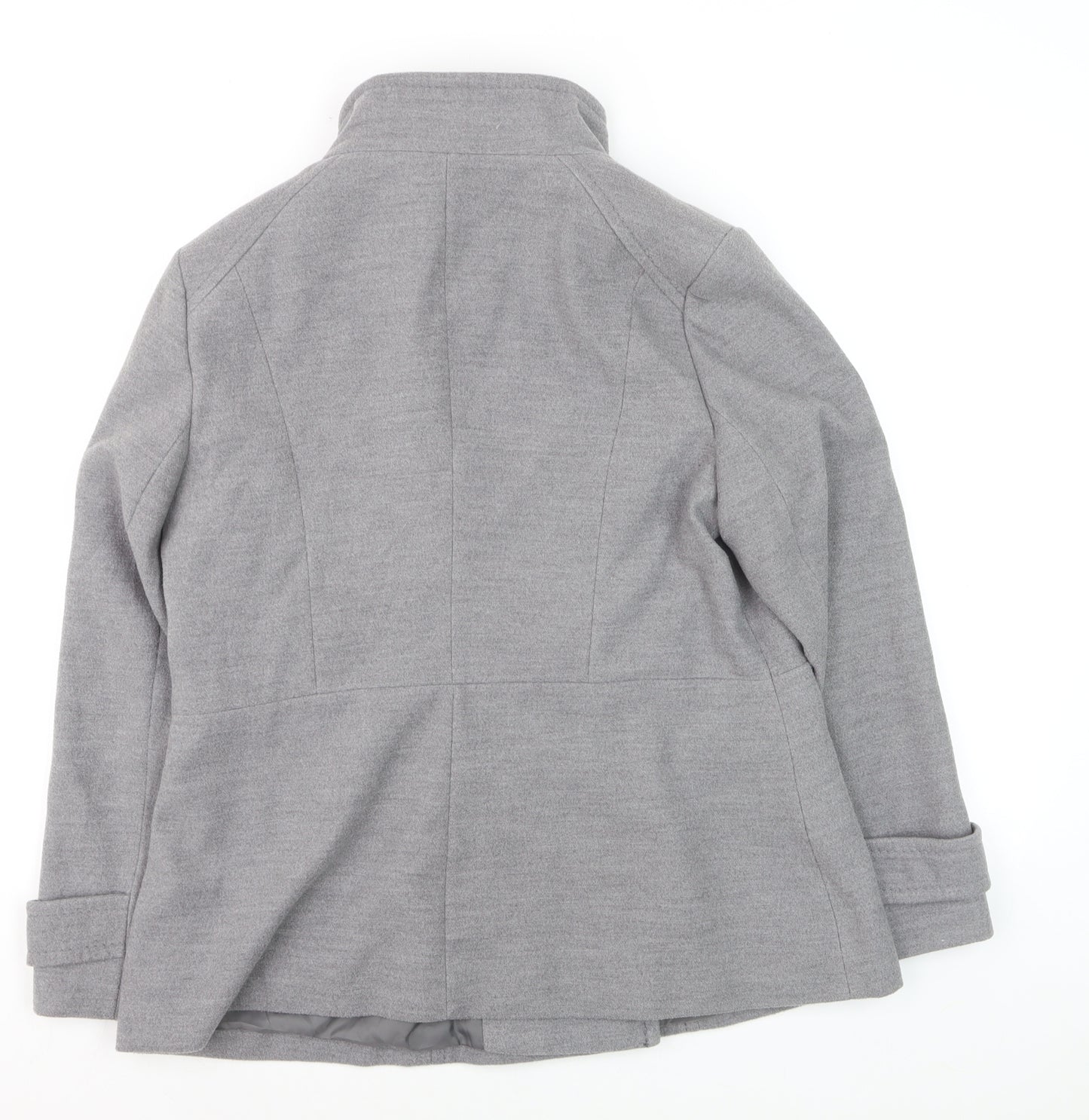 Debenhams The Collection Petite Grey Pea Coat Women’s Size 16