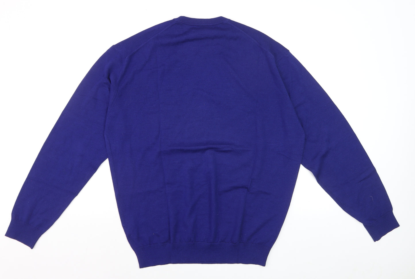 Zara Men’s Blue Wool Blend Crew Neck Jumper XL