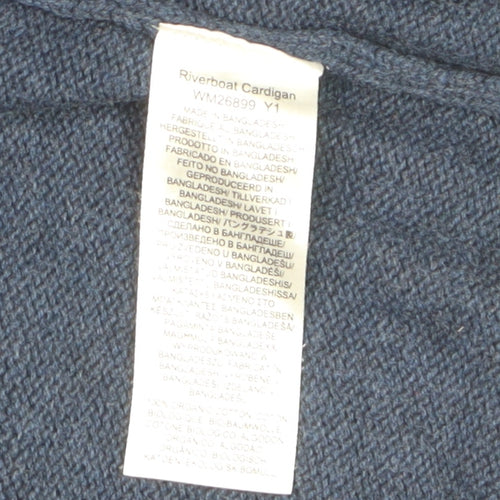 Seasalt Women’s Blue Organic Cotton V-Neck Cardigan UK 12