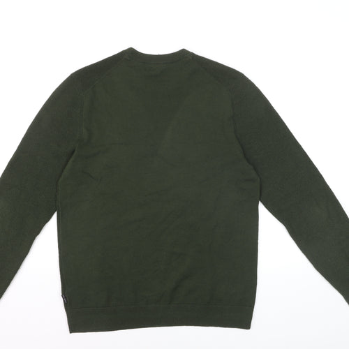 Ted Baker Men's Green Wool Blend Crew Neck Pullover Jumper M