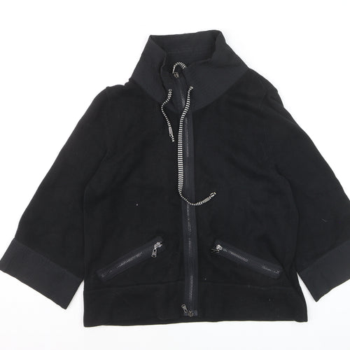 Betty Barclay Women Black Size 16 Full Zip Hoodie Jacket