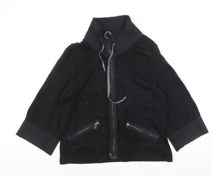 Betty Barclay Women Black Size 16 Full Zip Hoodie Jacket