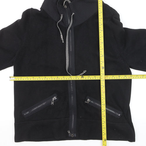 Betty Barclay Women Black Size 16 Full Zip Hoodie Jacket