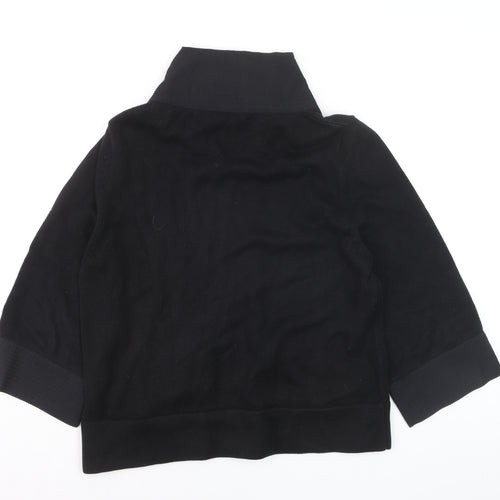 Betty Barclay Women Black Size 16 Full Zip Hoodie Jacket
