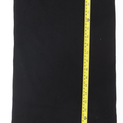 Bershka Women’s Black High Neck Knit Tunic Jumper Size 8