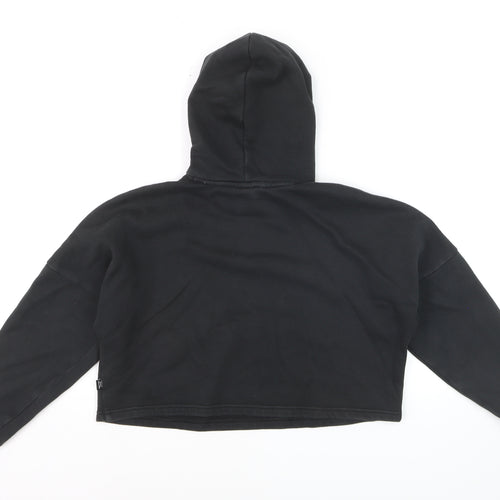 Puma Girls Black Hoodie 11-12 Years Logo Pullover Sweatshirt