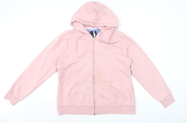 Crew Clothing Women Pink Size 16 Full Zip Hoodie with Pockets