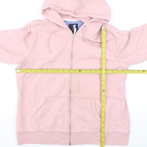 Crew Clothing Women Pink Size 16 Full Zip Hoodie with Pockets