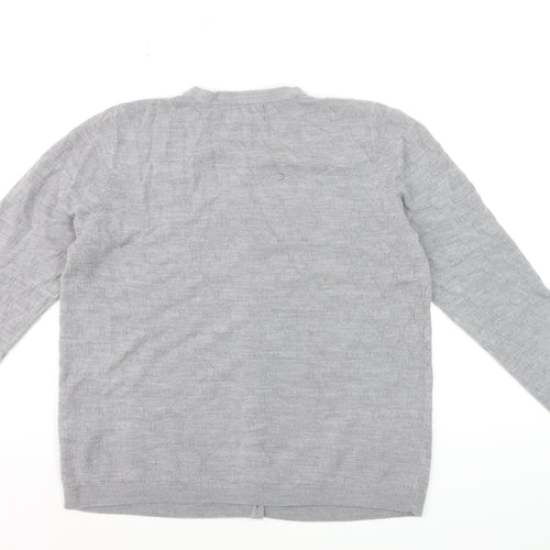 Maine New England Women Grey Size 16 Acrylic Cardigan Knitwear