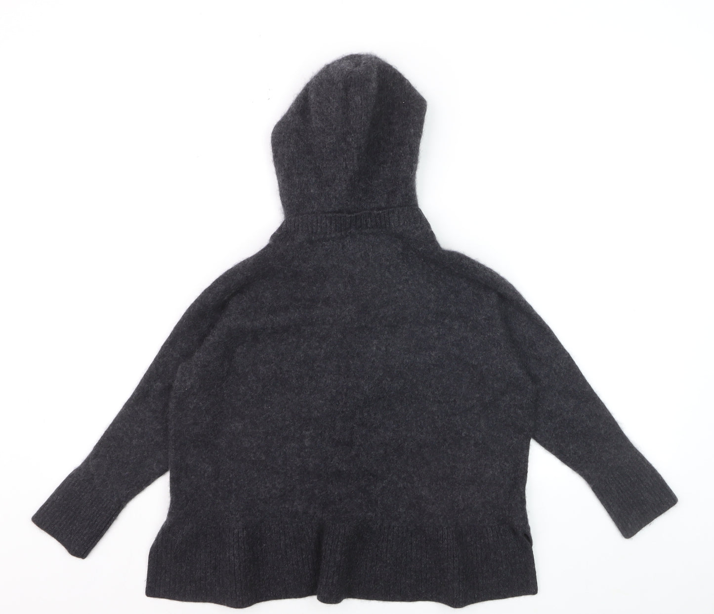 The White Company Women Grey 100% Cashmere Hooded Pullover Jumper M