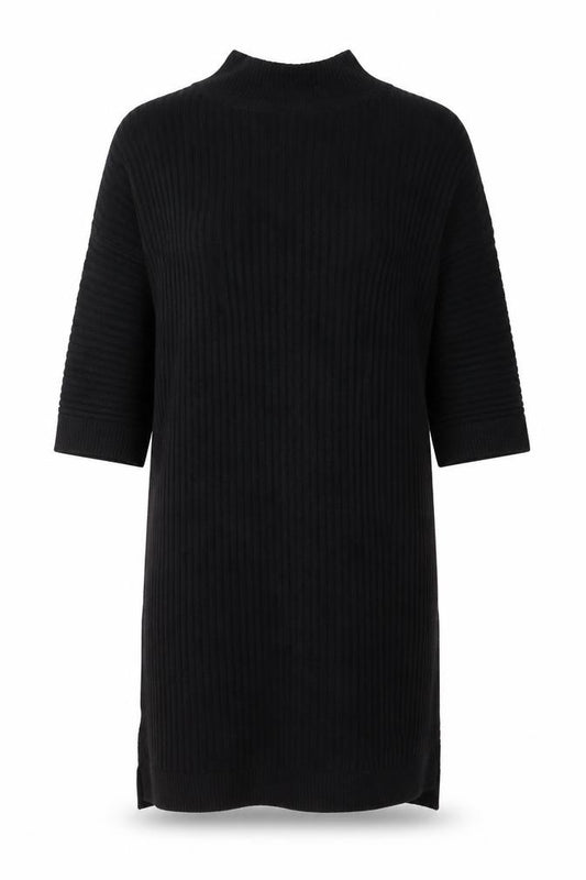 Front view of River Island Women’s Black, size UK 10, Bodycon Knit Dress