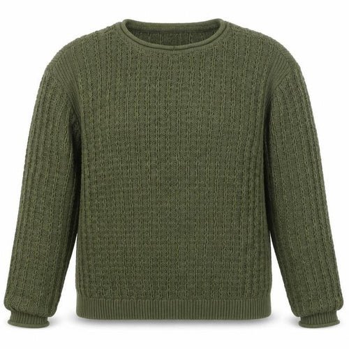Marks and Spencer Women’s Green Cable-Knit Cotton Jumper M