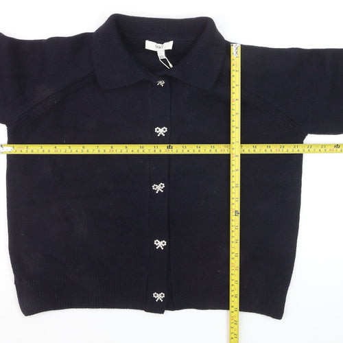 Marks and Spencer Women’s Black Collared Knit Cardigan Size L