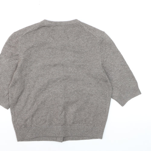 Marks and Spencer Womens Grey Short Sleeve Cardigan S