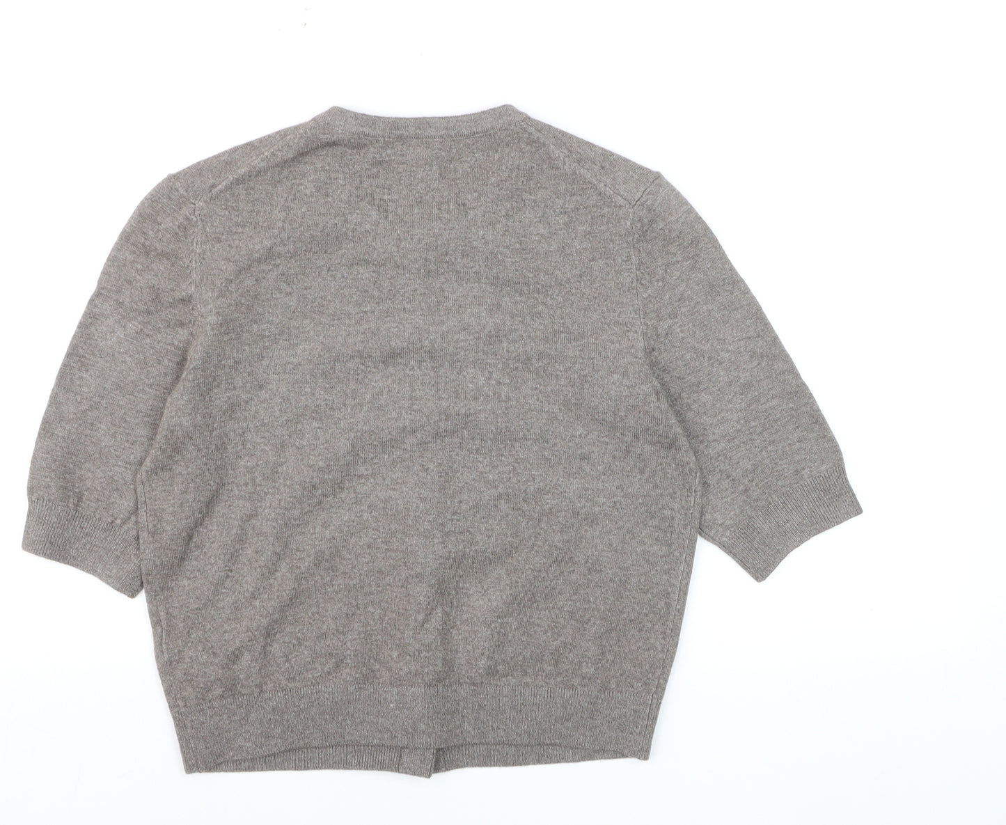 Marks and Spencer Womens Grey Short Sleeve Cardigan S