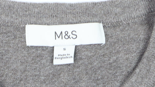 Marks and Spencer Womens Grey Short Sleeve Cardigan S