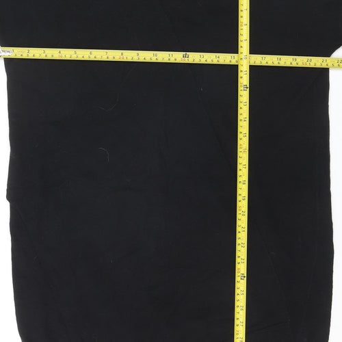 DKNY Women’s Black Cotton Short Sleeve Pullover Jumper Size S
