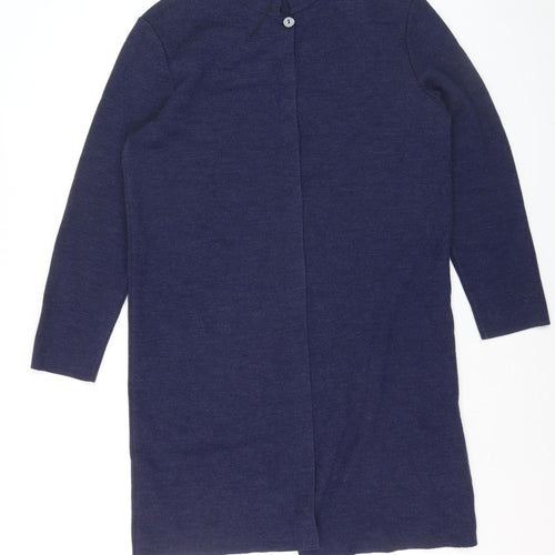 Marks and Spencer Women’s Blue Wool Long Sleeve Collared Cardigan Size 16