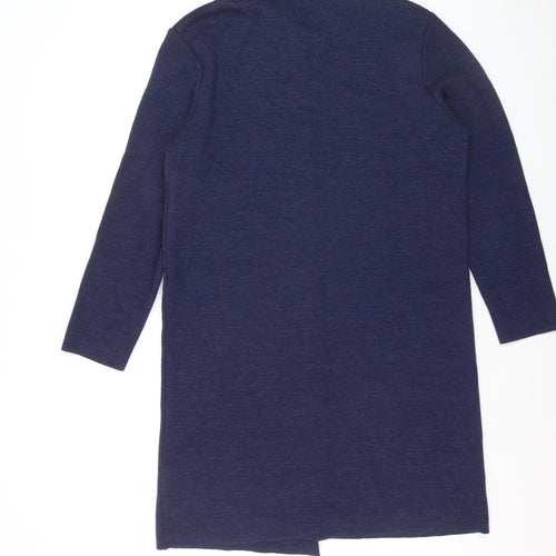 Marks and Spencer Women’s Blue Wool Long Sleeve Collared Cardigan Size 16