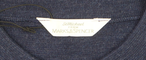 Marks and Spencer Women’s Blue Wool Long Sleeve Collared Cardigan Size 16