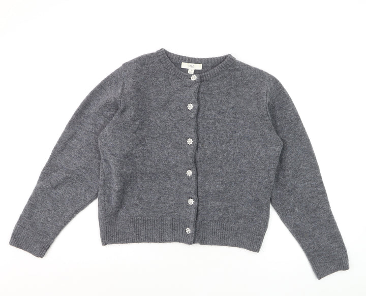 Marks and Spencer Women’s Grey Button Cardigan Knit Jumper Size M