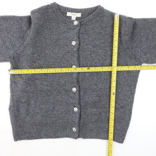 Marks and Spencer Women’s Grey Button Cardigan Knit Jumper Size M