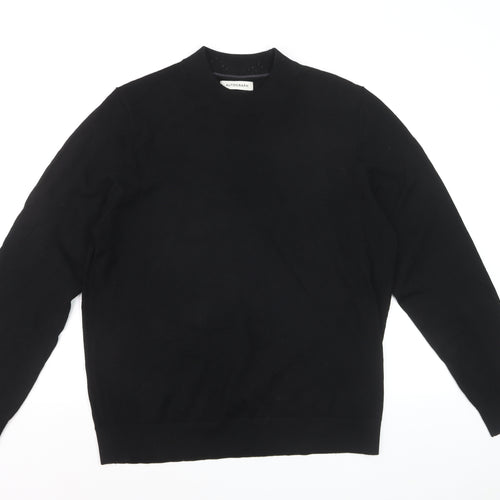 Marks and Spencer Men’s Black Merino Wool L Crew Neck Jumper