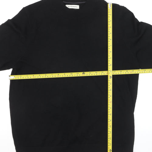 Marks and Spencer Men’s Black Merino Wool L Crew Neck Jumper