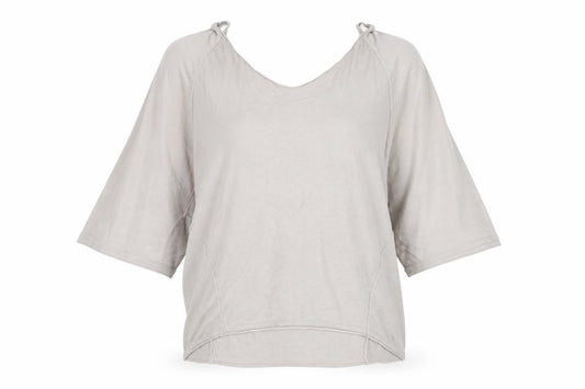 Front view of Phase Eight Women Beige V-Neck Relaxed Knit jumper, size M