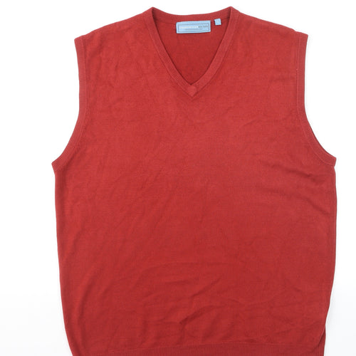 Greenwoods Escape Men’s Red V-Neck Sleeveless Knit Vest L