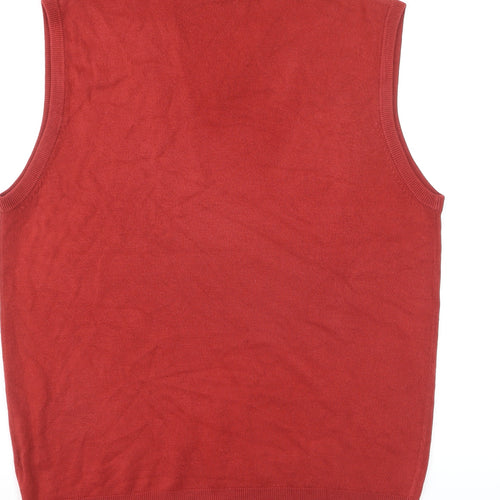 Greenwoods Escape Men’s Red V-Neck Sleeveless Knit Vest L