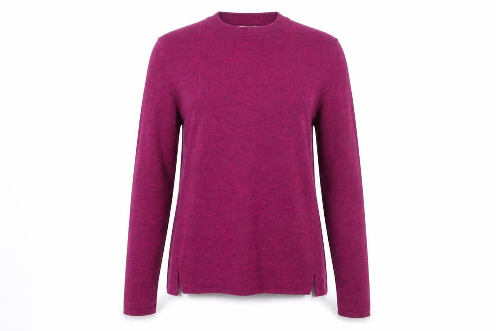 Whistles Women's Purple Cotton Blend Crew Neck Jumper Size 10