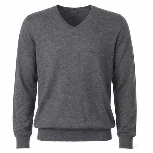 The Kooples Men's Grey Wool V-Neck Jumper Size M Classic Knit