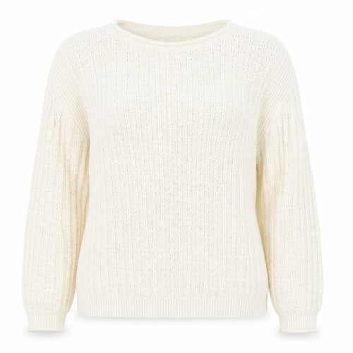 Marks and Spencer Women’s Ivory Cotton Blend Cable Knit Jumper M