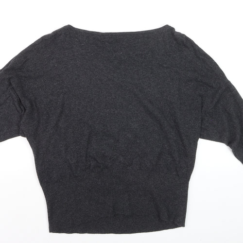 Mint Velvet Women's Grey Star Wool Cashmere Jumper Size S