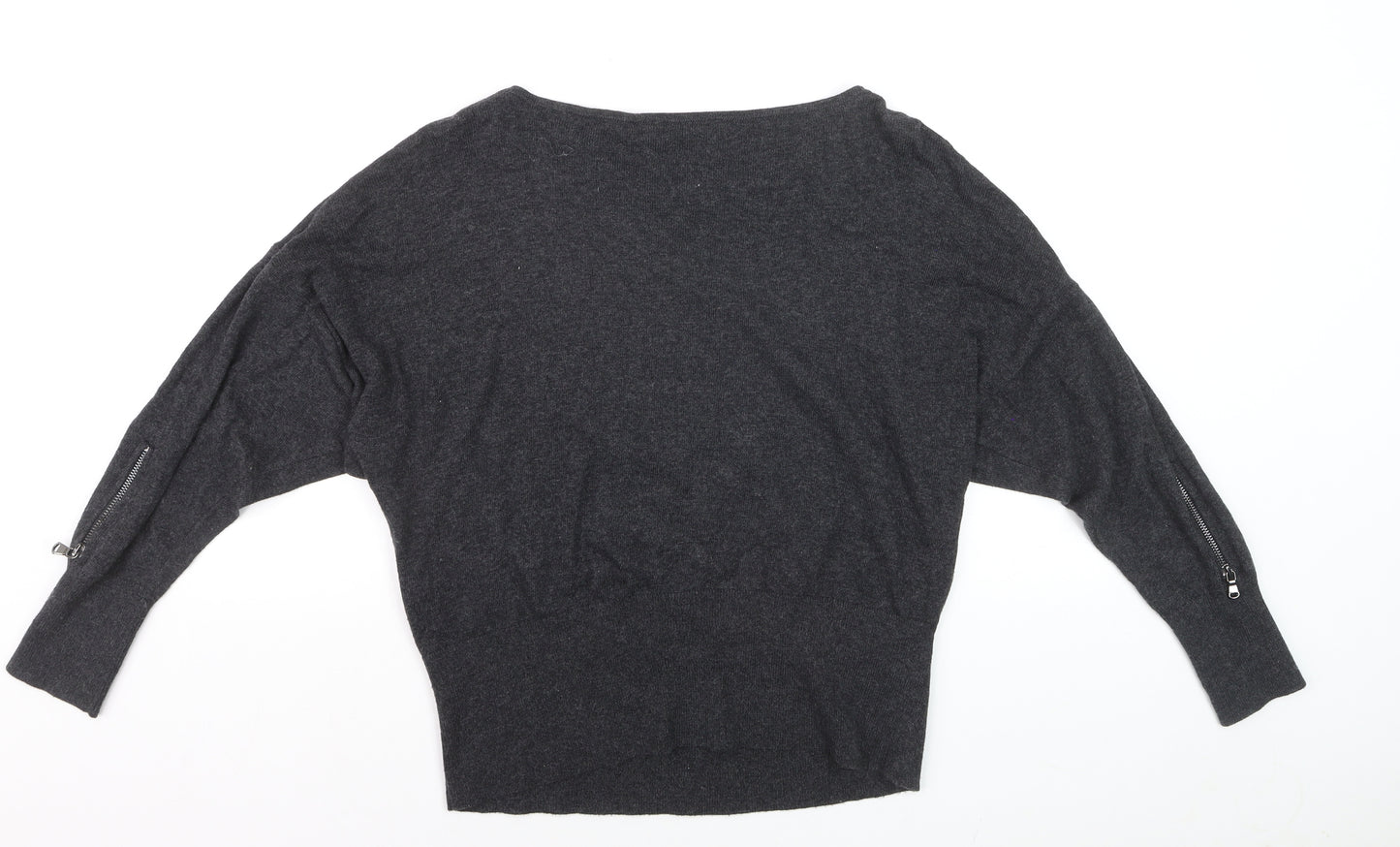 Mint Velvet Women's Grey Star Wool Cashmere Jumper Size S
