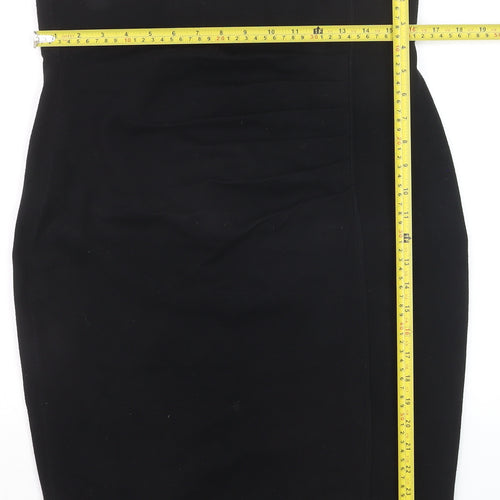 Phase Eight Women Black Size 14 Pencil Stretch Knee Skirt