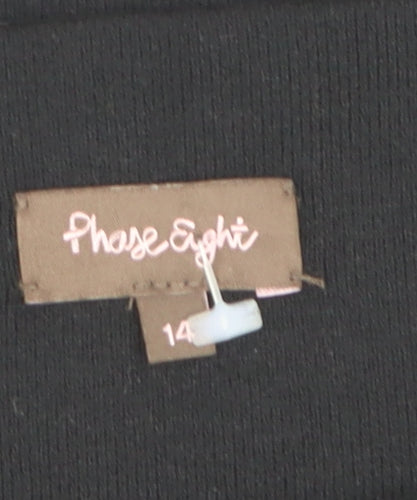 Phase Eight Women Black Size 14 Pencil Stretch Knee Skirt