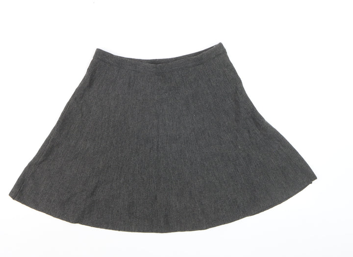 Tahari Women's Grey Wool Blend Knit A-Line Skirt Size S