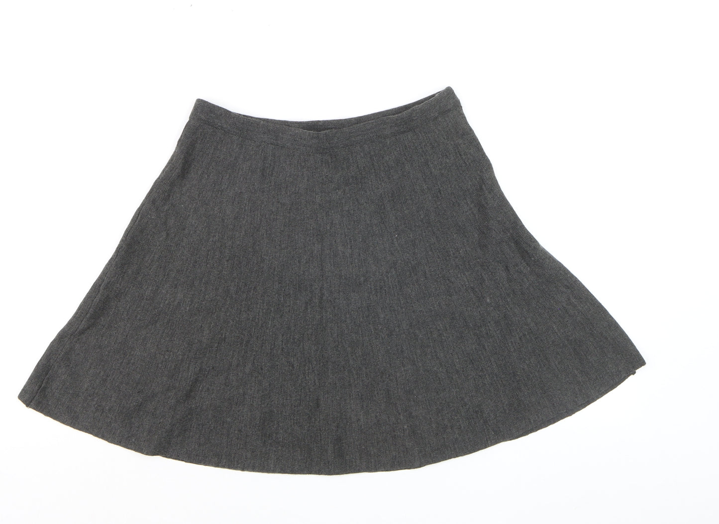 Tahari Women's Grey Wool Blend Knit A-Line Skirt Size S