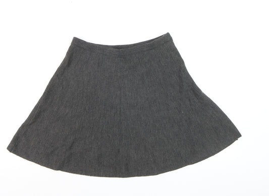 Tahari Women's Grey Wool Blend Knit A-Line Skirt Size S