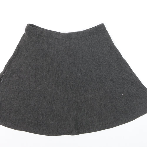 Tahari Women's Grey Wool Blend Knit A-Line Skirt Size S